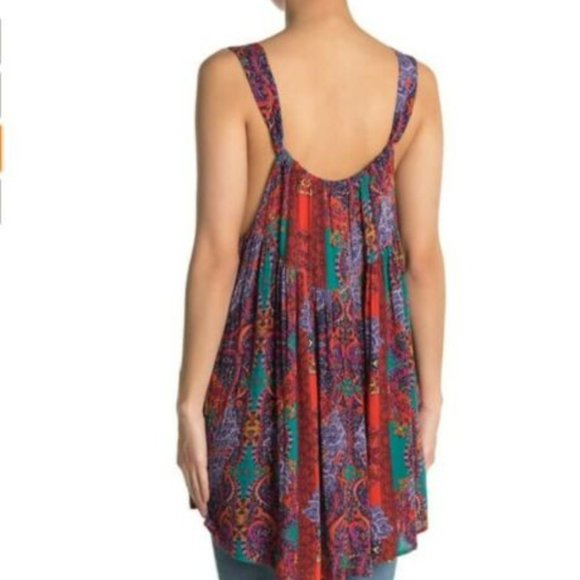 Free People Count Me In Trapeze Hot Red Combo S - Picture 3 of 9